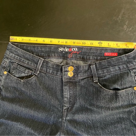 Style & Co Women’s Boot Cut Dark Wash Denim Jeans Size 12 - Picture 9 of 9